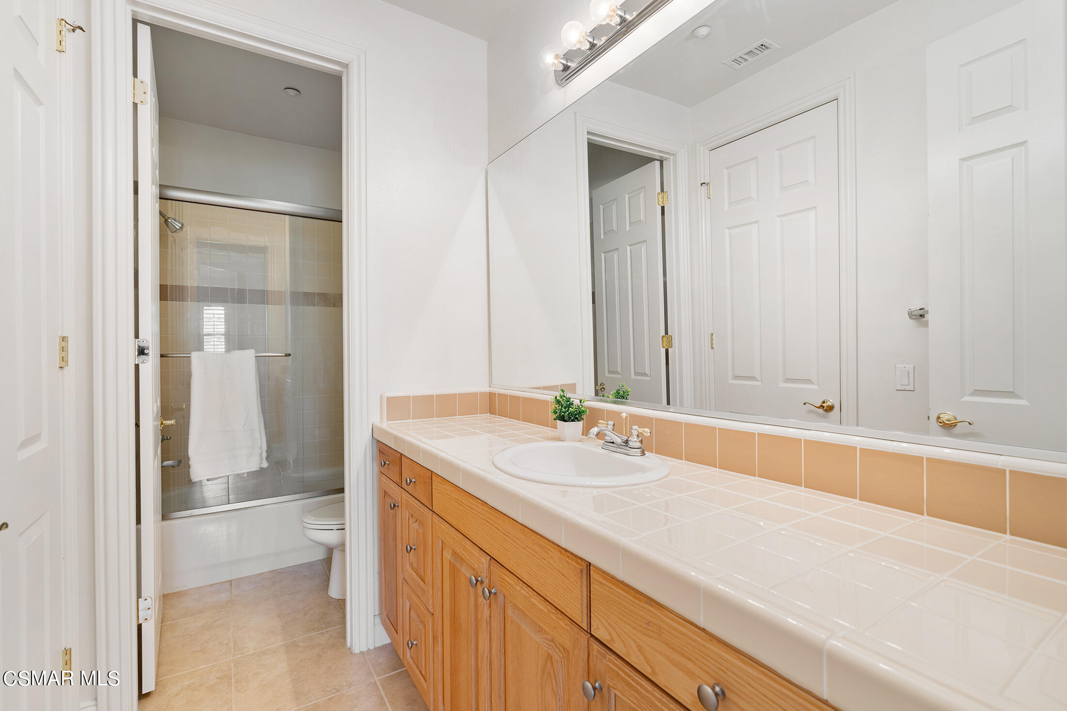 11225 Watson Drive Moorpark, CA 93021 - Photo 47 of 89 a bathroom with a sink and a mirror
