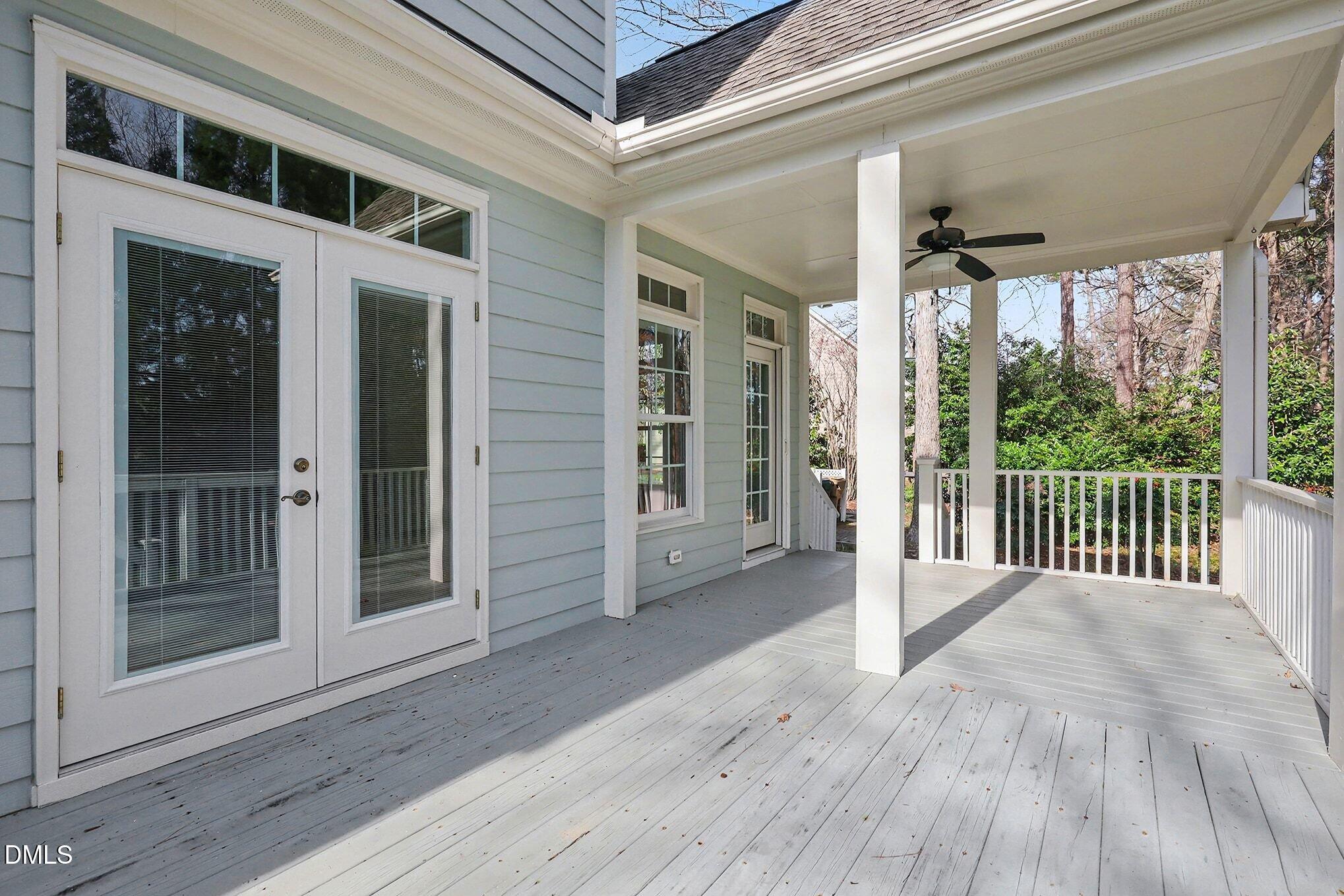 1108 Neuse Ridge Drive Clayton, NC 27527 - Photo 42 of 52 a view of a balcony with wooden floor