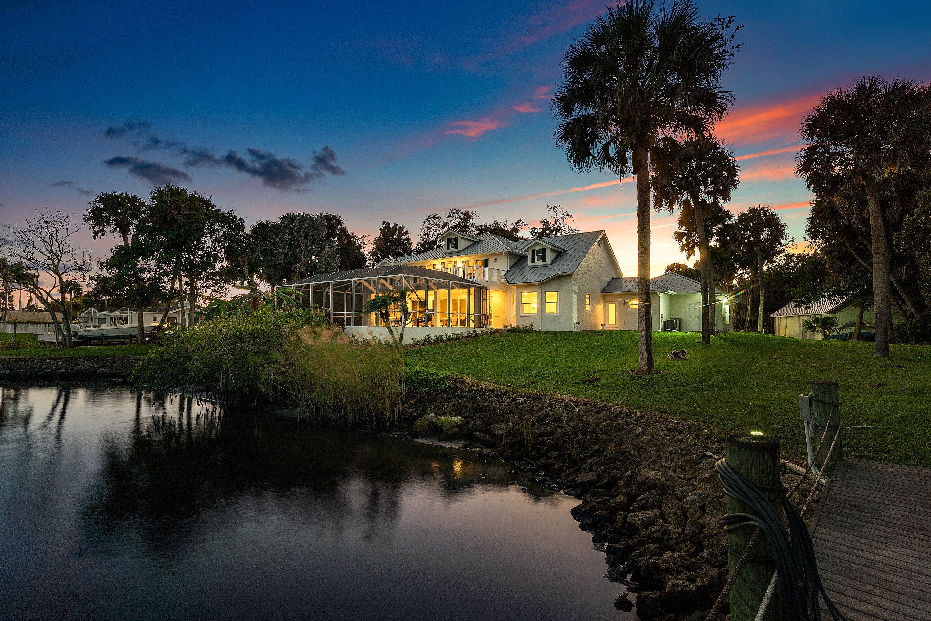 5855 Southwest Mapp Road Palm City, FL 34990 - Photo 43 of 60 42Night-Backview1