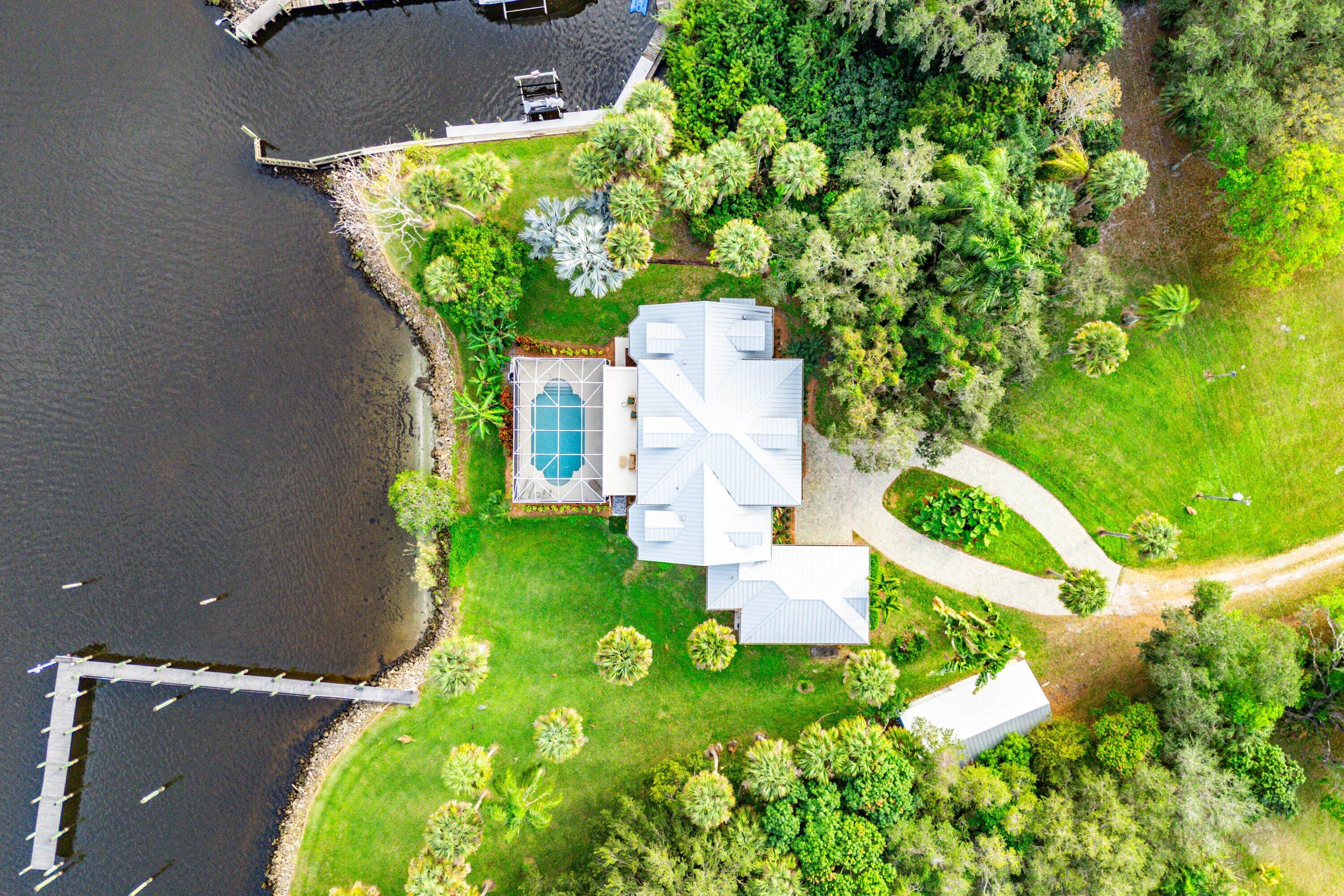 5855 Southwest Mapp Road Palm City, FL 34990 - Photo 49 of 60 50Day-HouseWaterAriel