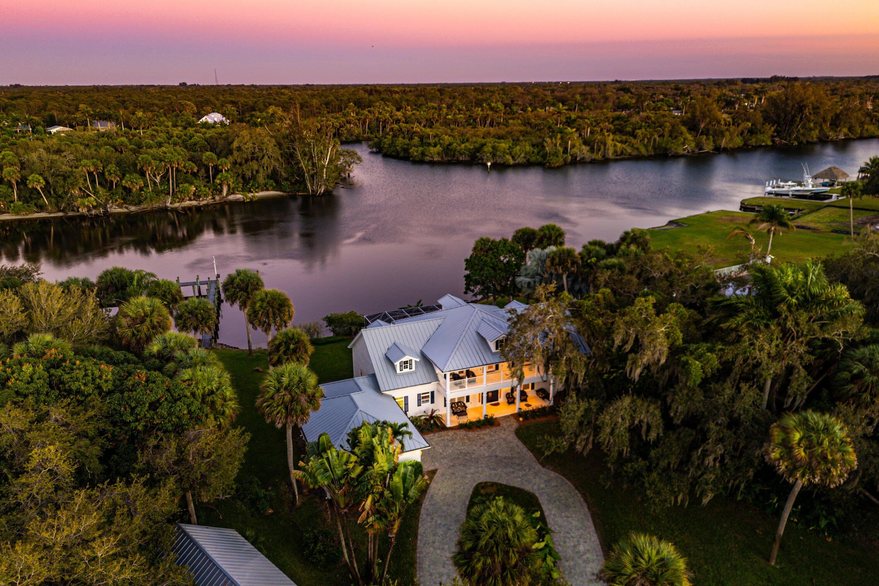 5855 Southwest Mapp Road Palm City, FL 34990 - Photo 53 of 60 54Night-HouseAriel2