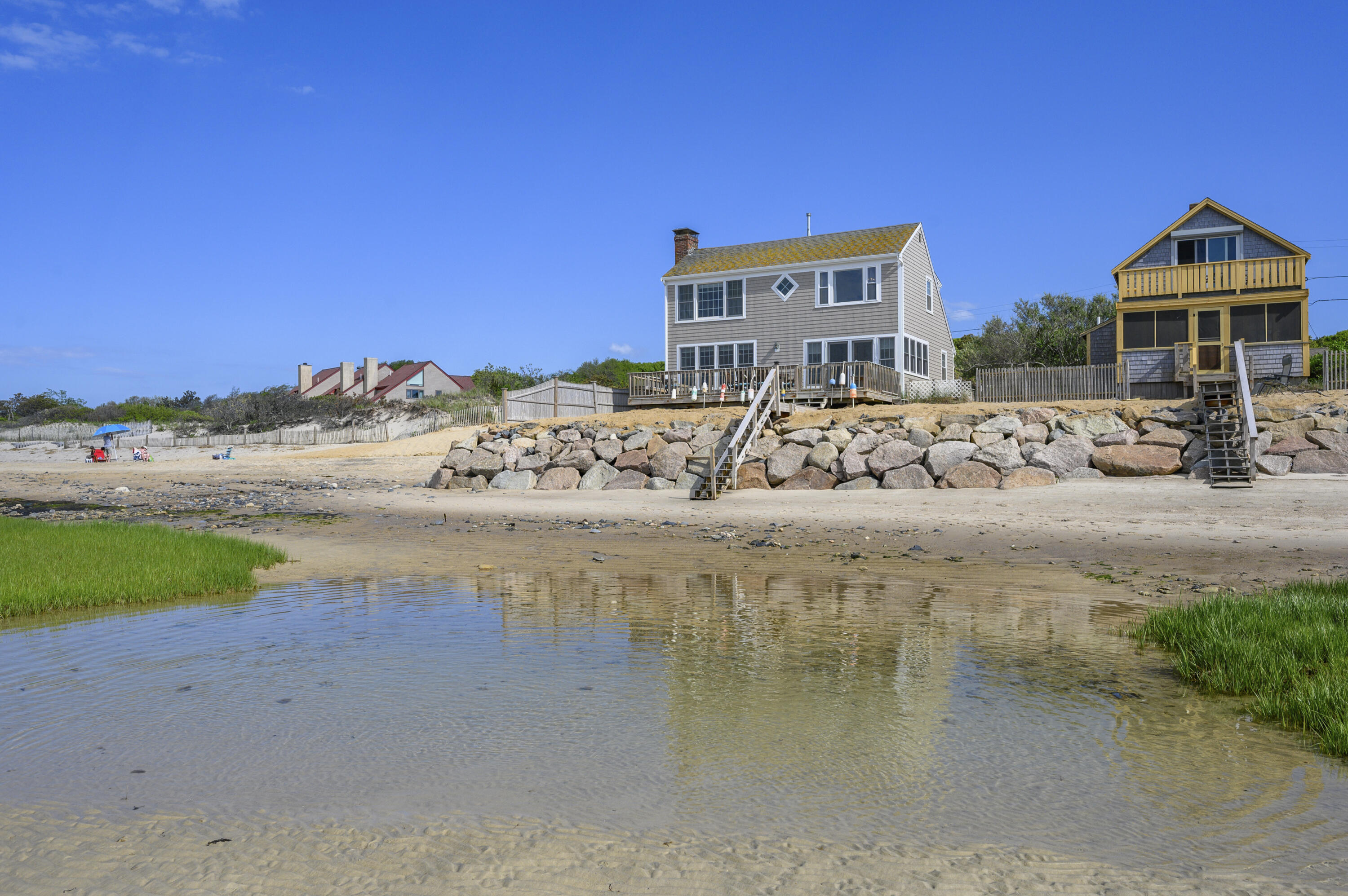 51 Captain Dunbar Road Brewster, MA 02631 - Photo 7 of 36 a view of a lake with a building in the background