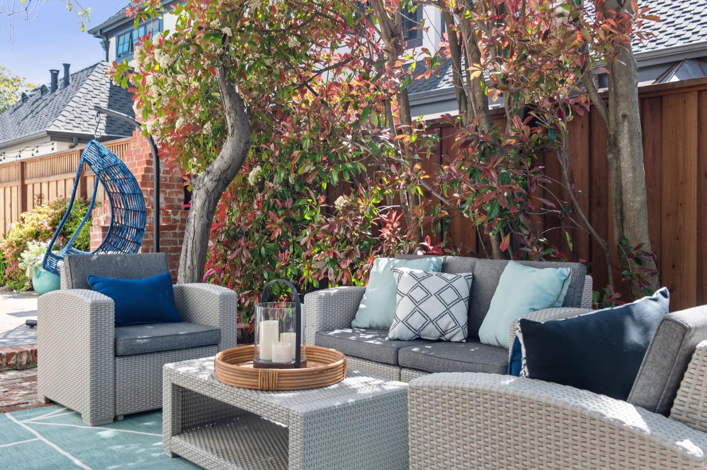 321 Bloomfield Road Burlingame, CA 94010 - Photo 37 of 45 a outdoor living space with furniture and a potted plant