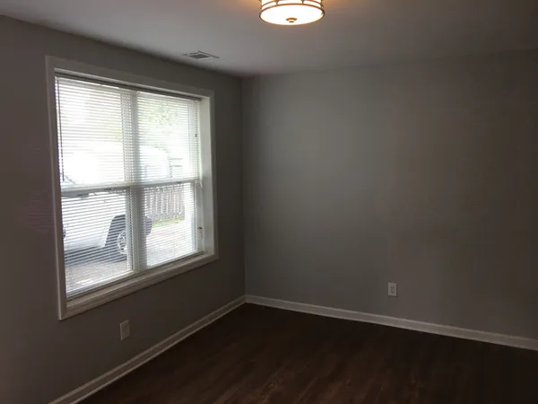 an empty room with a window