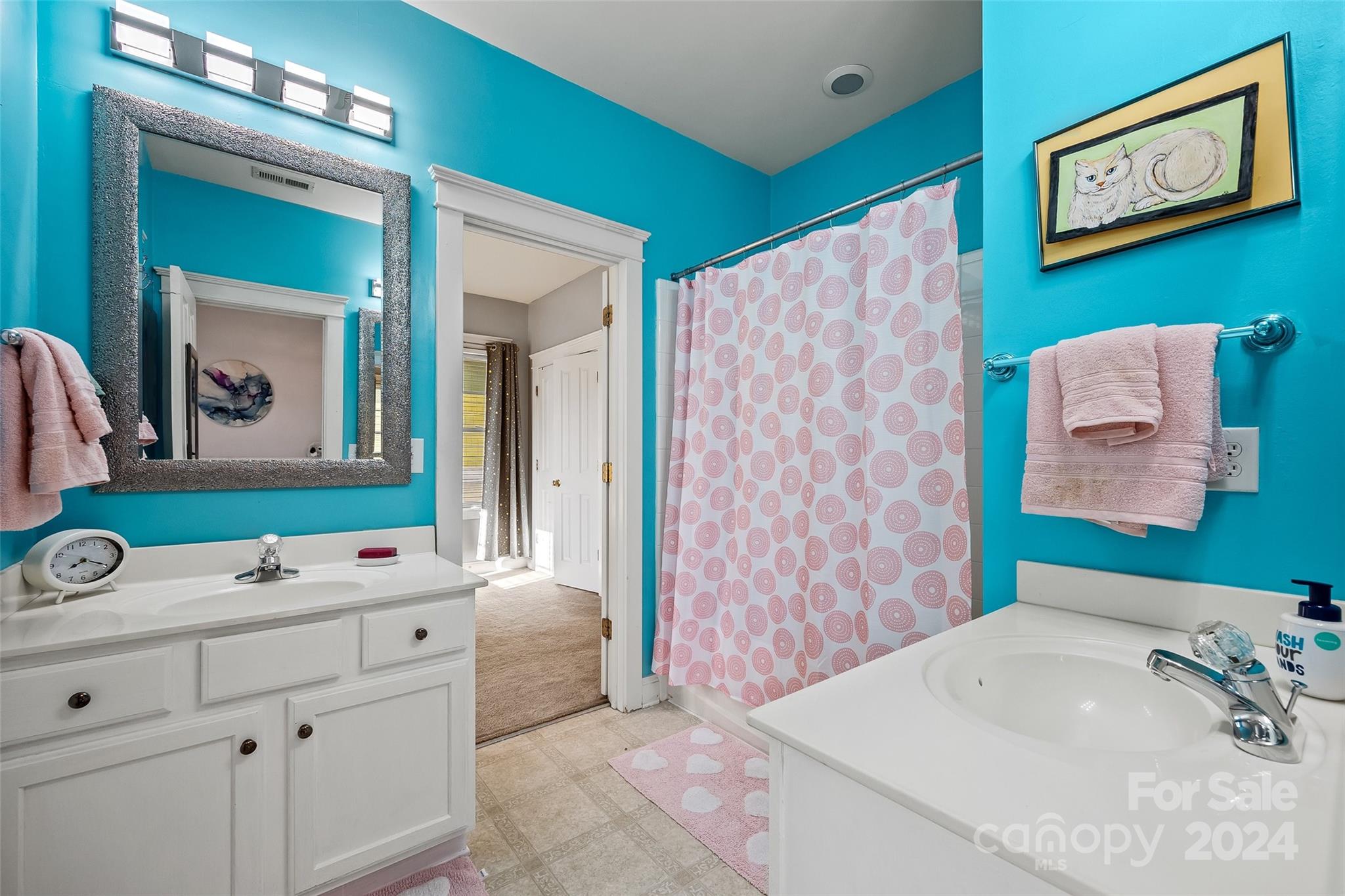 422 Bull Finch Bend Fort Mill, SC 29708 - Photo 20 of 48 a bathroom with a sink vanity and a mirror