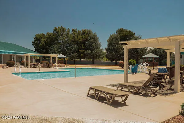 a park view with a bench space