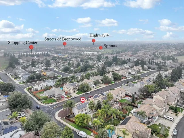 an aerial view of a city