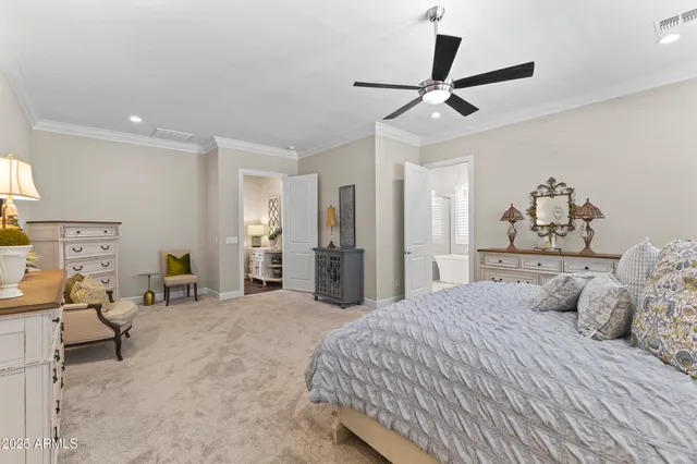 a spacious bathroom with a granite countertop sink a mirror and a shower