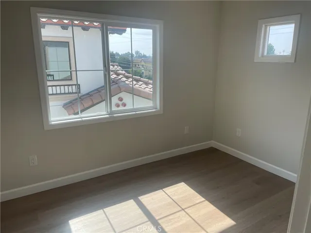 an empty room with a window