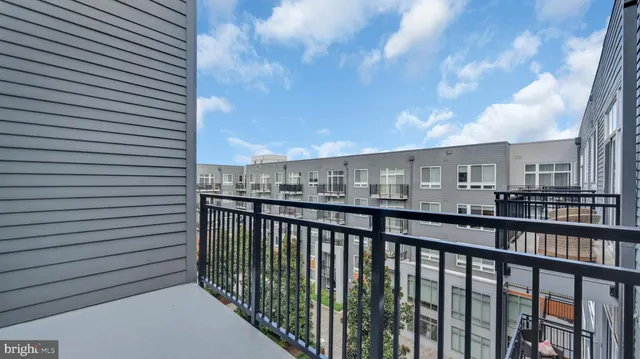 a view of city from a balcony