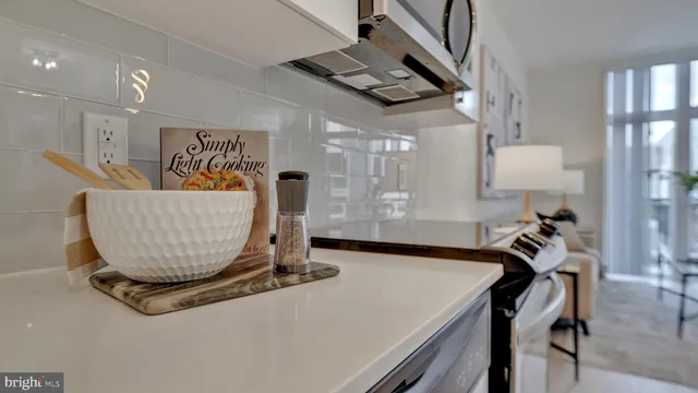 a room with gym equipment and view