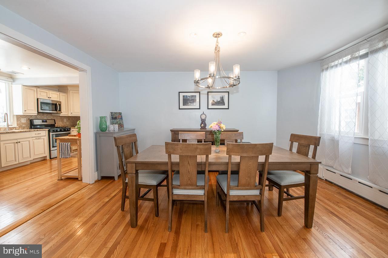 145 Grandview Road Ardmore, PA 19003 - Photo 6 of 26 Dining Room with hardwood floors -open to kitchen