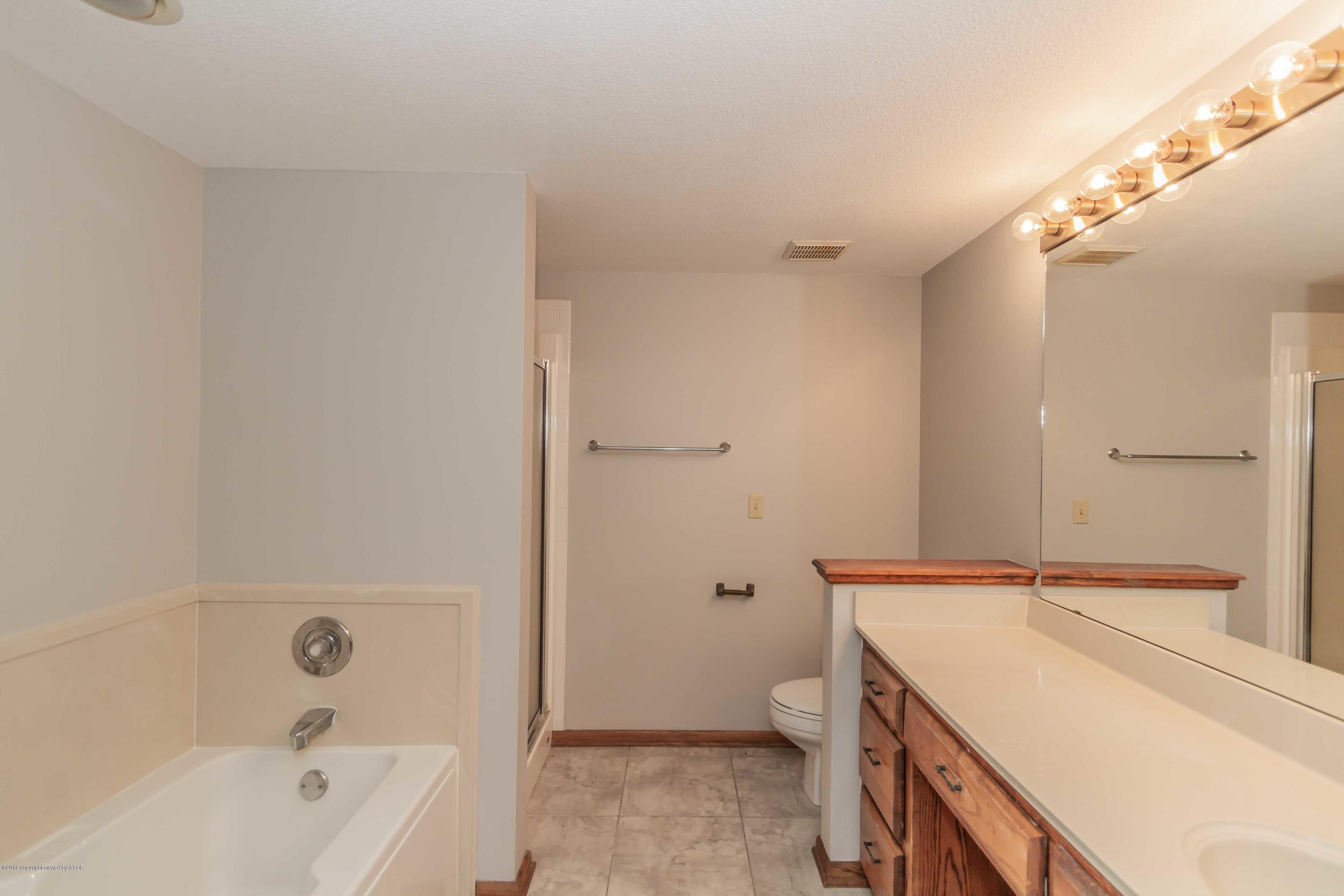 6801 Green Haven Road Amarillo, TX 79110 - Photo 38 of 65 a bathroom with a sink a toilet and shower