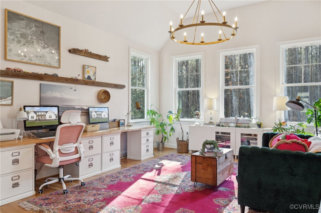13279 Hanover Courthouse Road Hanover, VA 23069 - Photo 17 of 50 Office area featuring vaulted ceiling, a notable c