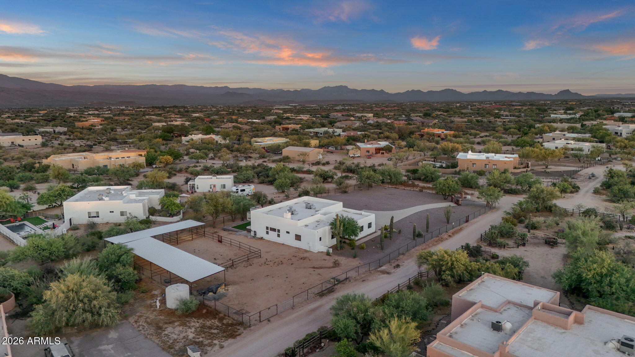 14604 East Peak View Road Scottsdale, AZ 85262 - Photo 45 of 55 an aerial view of a house with a garden