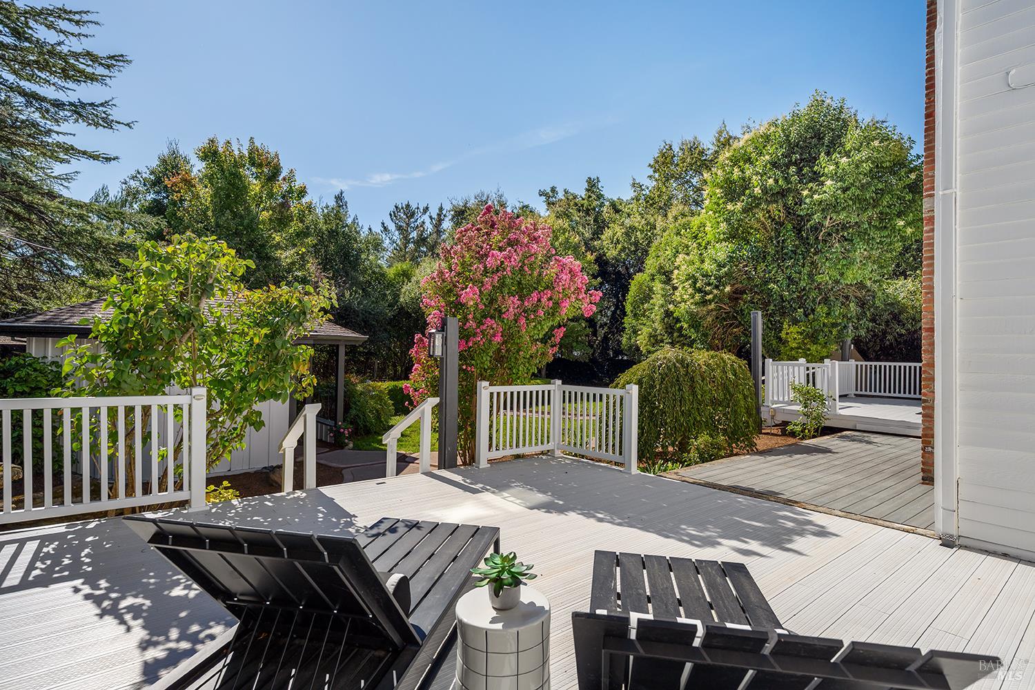 1470 High School Road Sebastopol, CA 95472 - Photo 25 of 54 Sunny outdoor deck off of the downstairs primary bedroom.