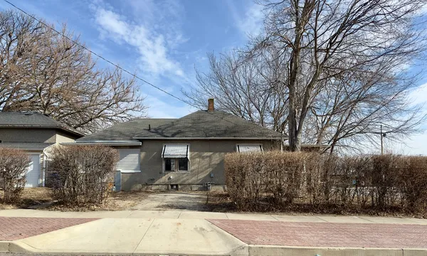 a front view of a house