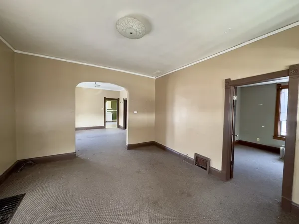 a view of a room with window