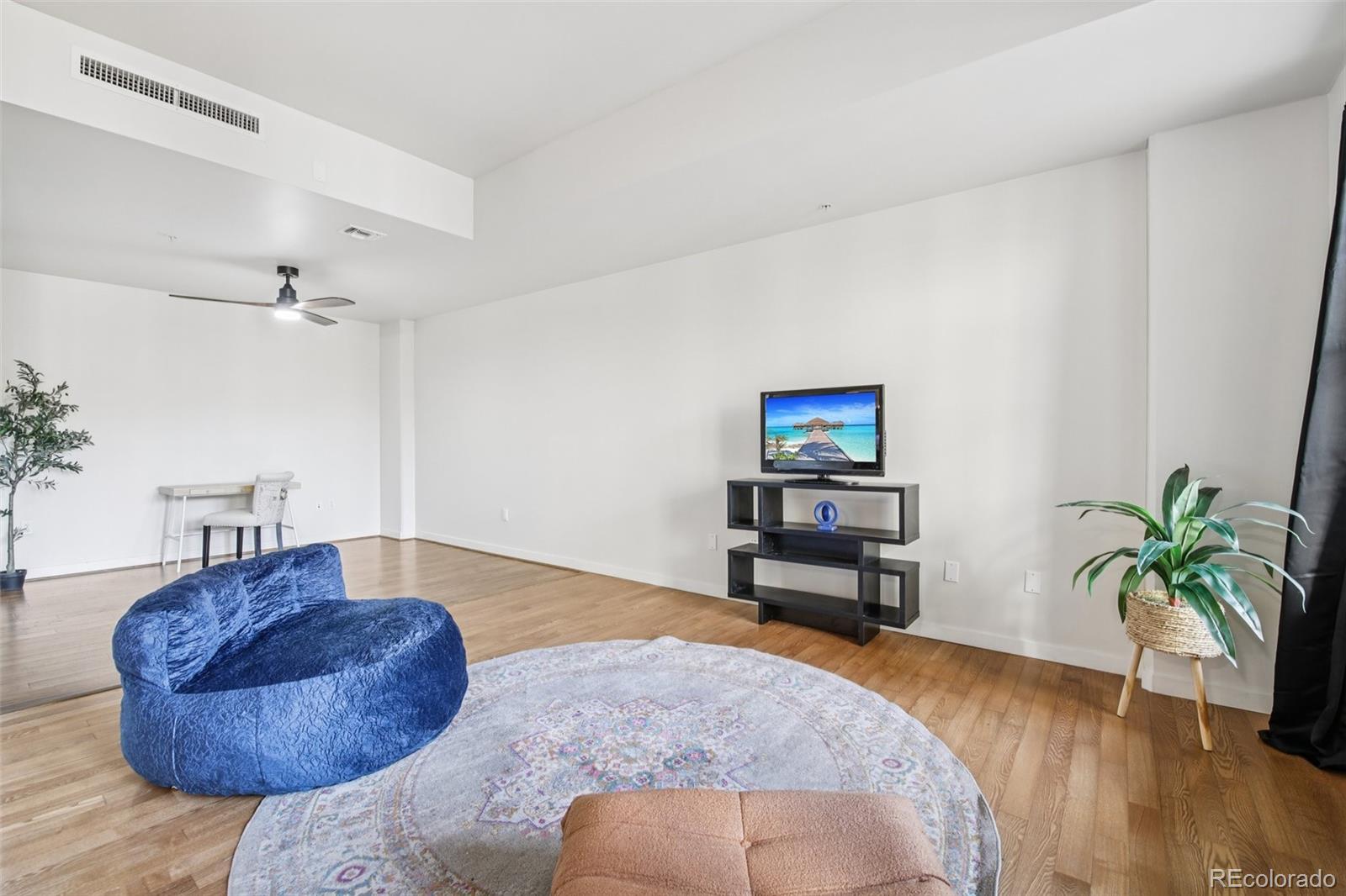 410 Acoma Street, Unit 206 Denver, CO 80204 - Photo 8 of 37 a living room with furniture and a potted plant