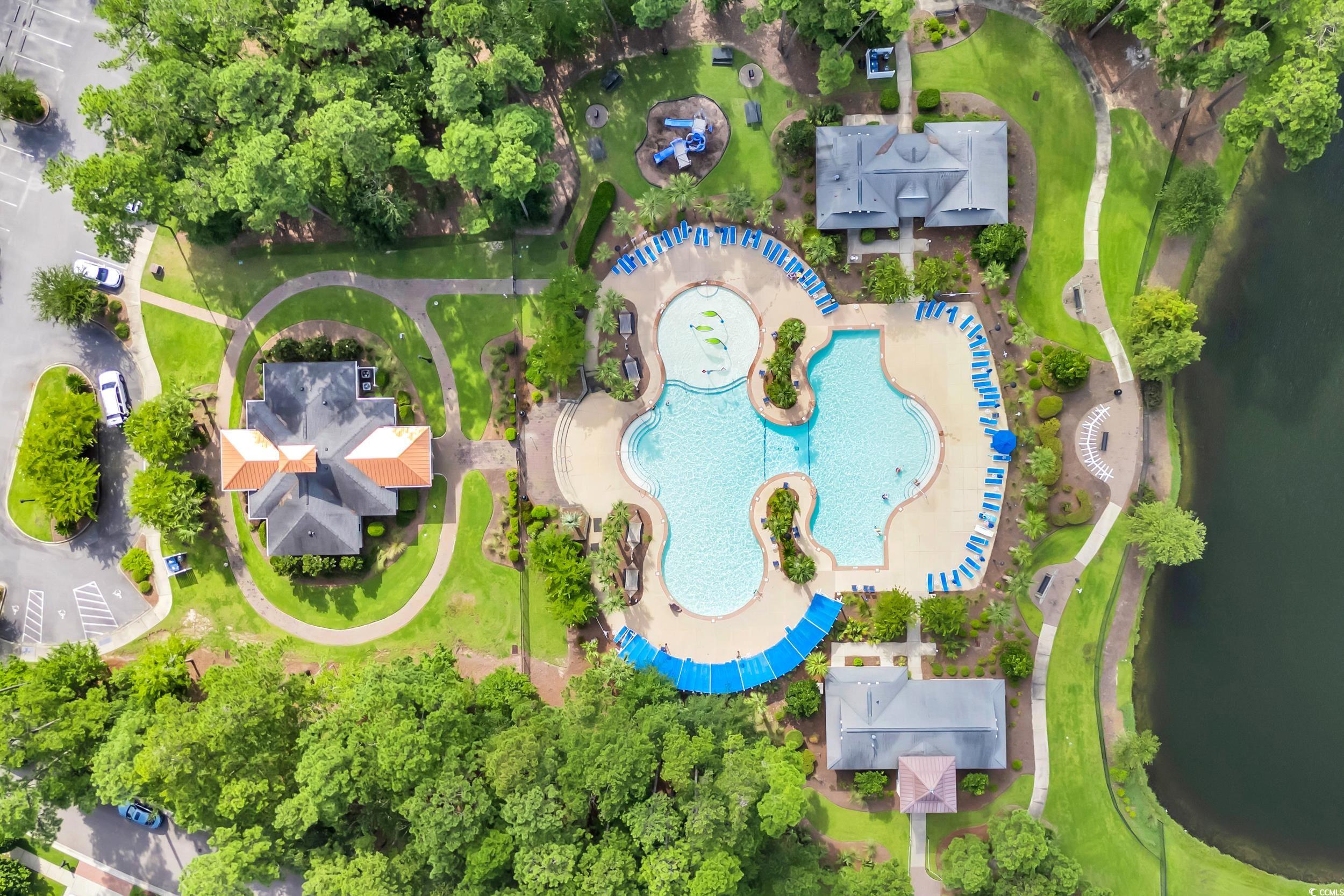 1464 Culbertson Avenue Myrtle Beach, SC 29577 - Photo 36 of 40 Aerial view of property's location with a pool area