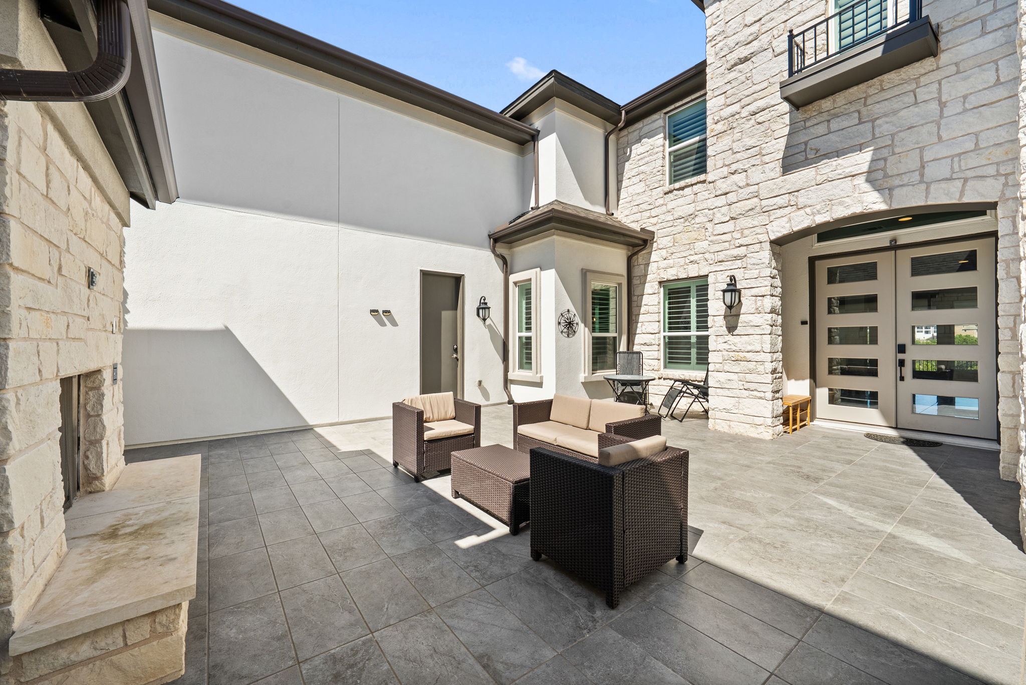 2132 Novara Trail Leander, TX 78641 - Photo 11 of 40 View of patio / terrace featuring an outdoor lounge area and french doors