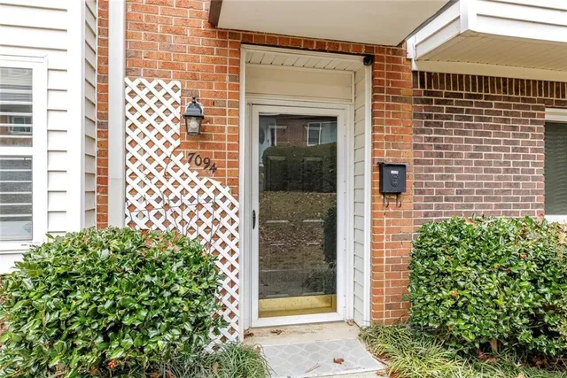 a view of a door of the house