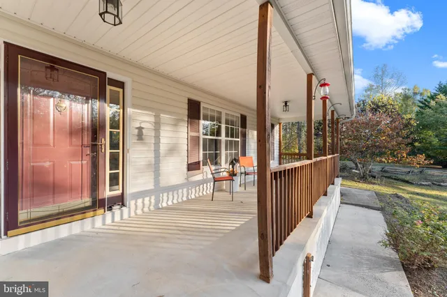 a view of a chairs on the deck
