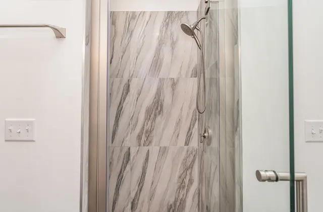 a close view of shower tap