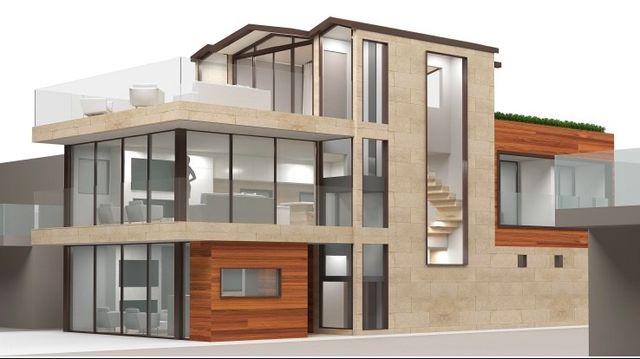 a front view of a house