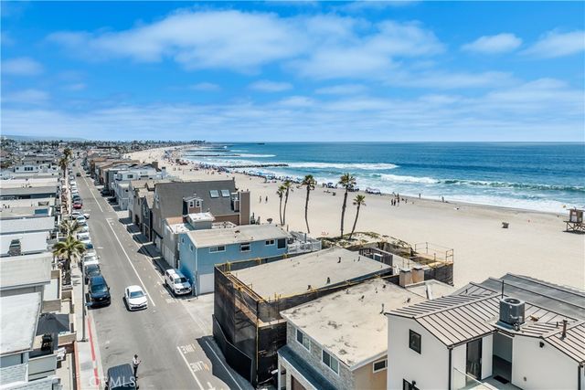 an aerial view of a multi story parking space