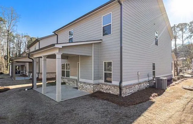 a front view of a house with entryway