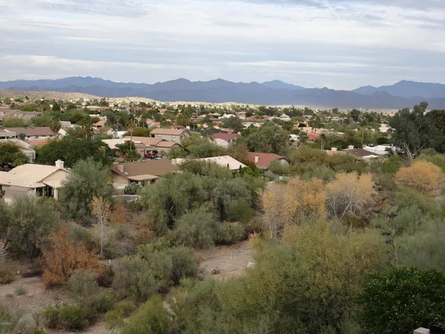 a view of city and mountain view