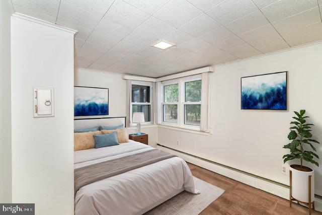 520 Powell Road Mount Holly, NJ 08060 - Photo 35 of 65 a bedroom with a large bed and a potted plant