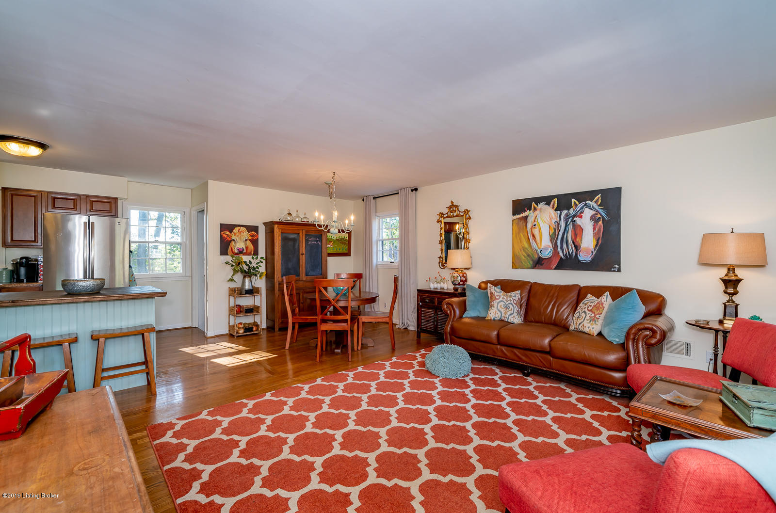 Family Room towards Kitchen & Dining