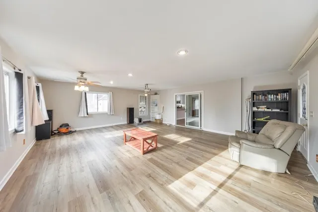 a bed room with a bed and a couch