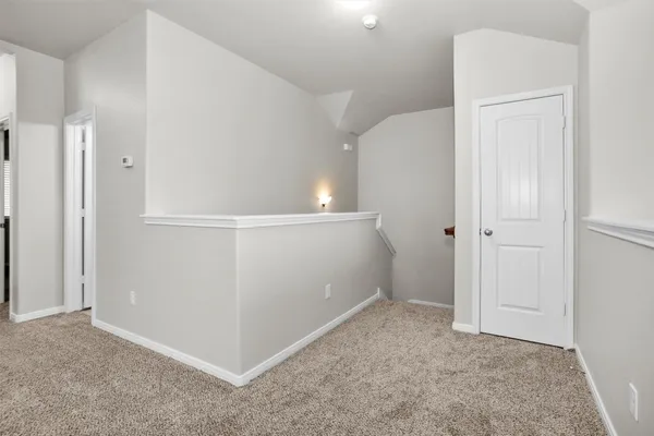 an empty room with closet