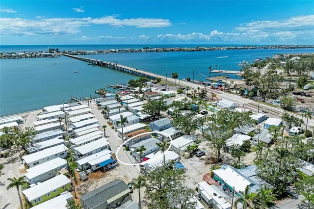 a view of a lake with a city