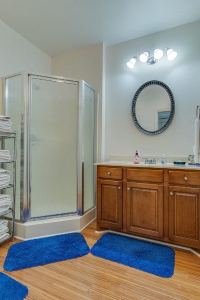 4664 New Cut Road Greenbrier, TN 37073 - Photo 35 of 85 a bathroom with a granite countertop sink mirror and vanity