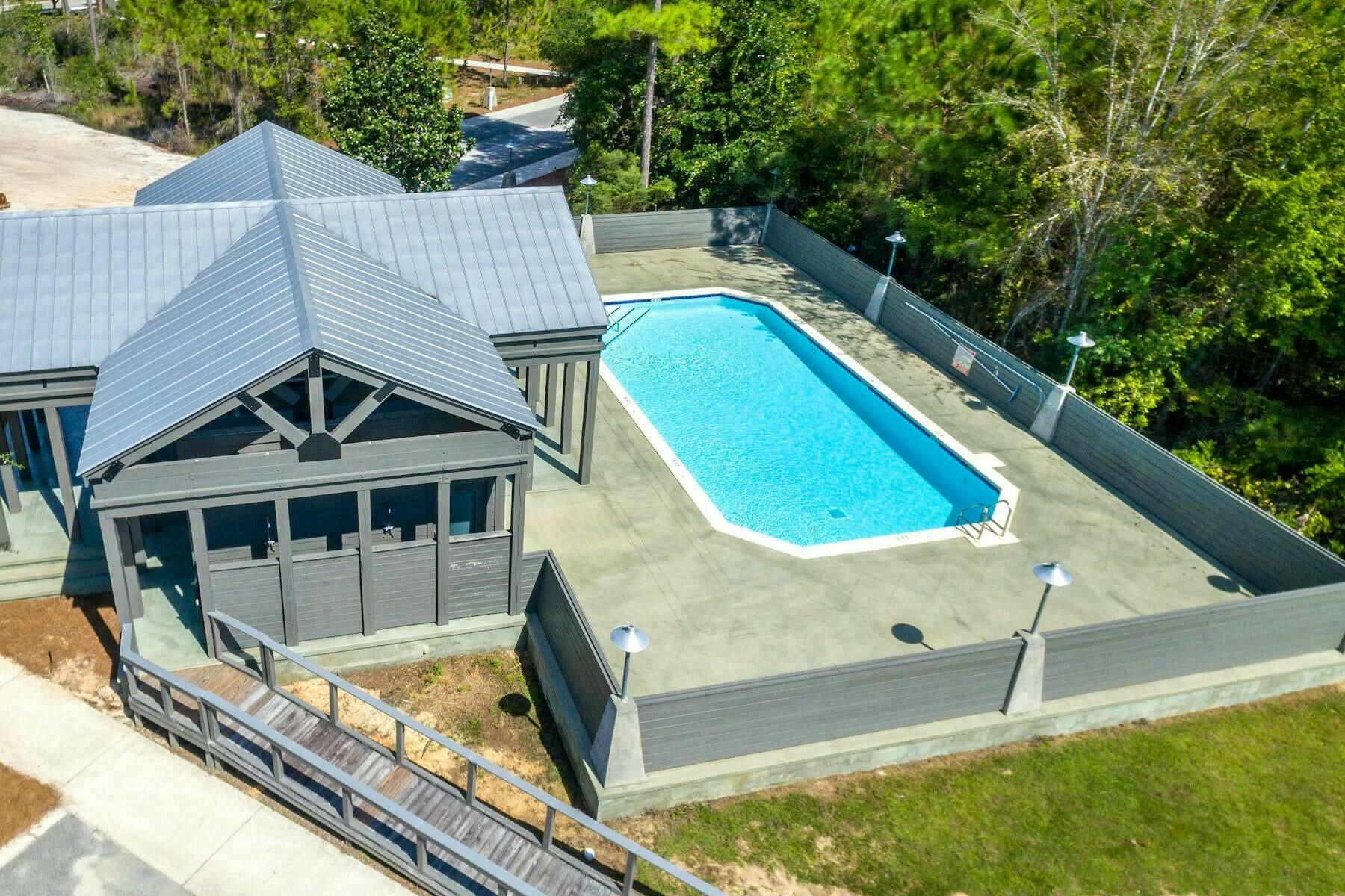 Lot 6 Edens Landing Circle Santa Rosa Beach, FL 32459 - Photo 10 of 14 an aerial view of a house with swimming pool