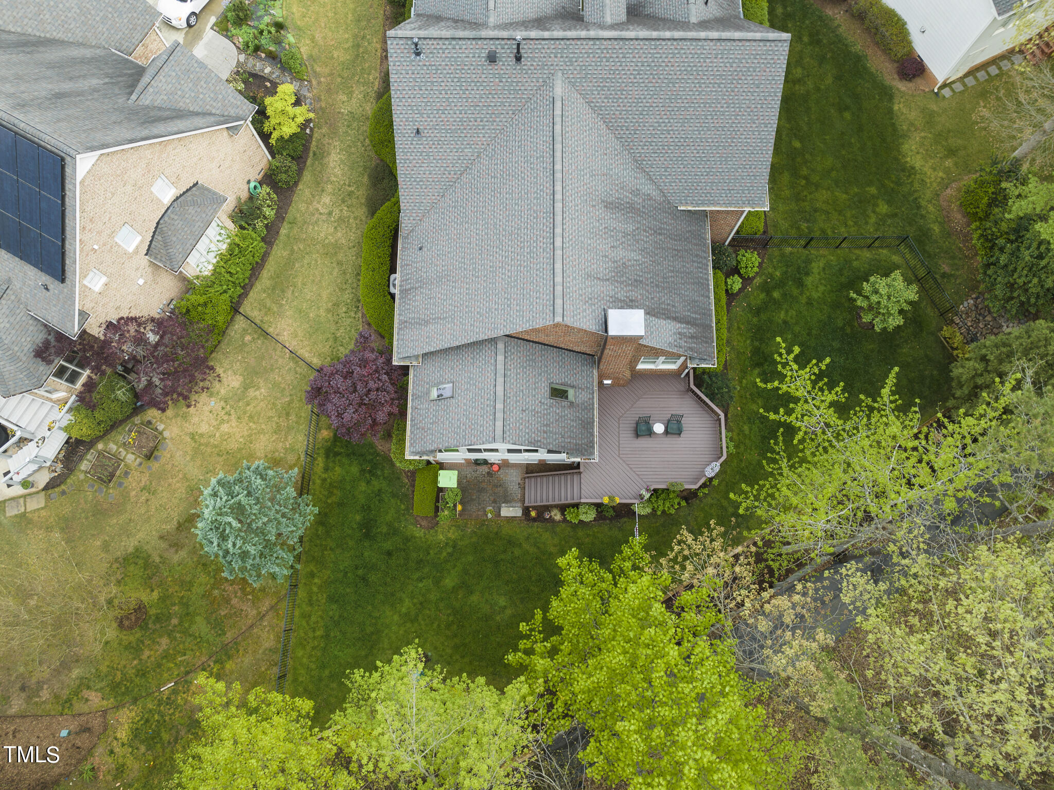 159 Yorkchester Way Raleigh, NC 27615 - Photo 45 of 46 an aerial view of a house with pool and garden
