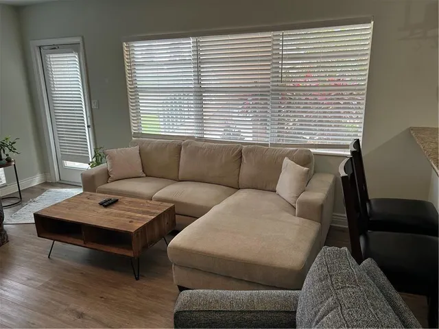 a close up of a potted plant in a room