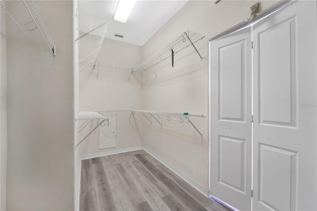 10229 Avelar Ridge Drive Riverview, FL 33578 - Photo 18 of 39 a view of walk in closet with empty racks