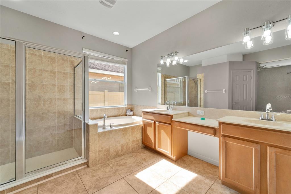 10229 Avelar Ridge Drive Riverview, FL 33578 - Photo 19 of 39 a large bathroom with a large tub shower and sink