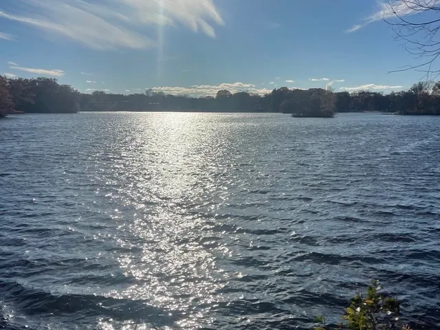 a view of lake and mountain