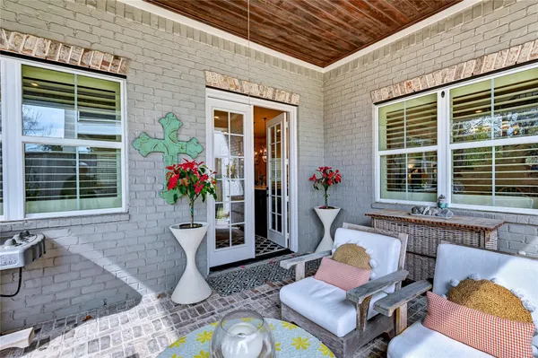 a outdoor space with patio furniture