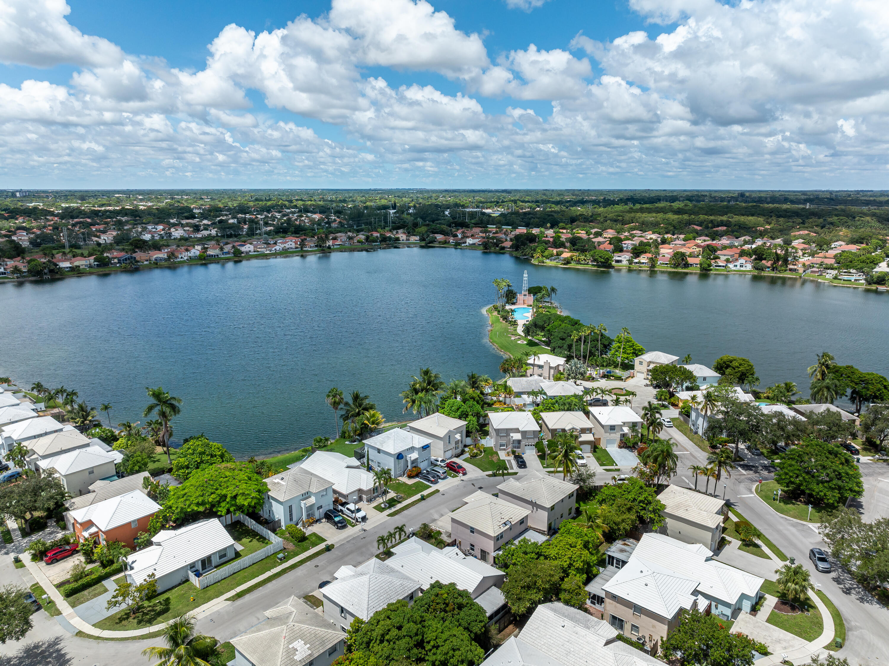 3084 Lighthouse Place Margate, FL 33063 - Photo 40 of 41 an aerial view of a houses with ocean view