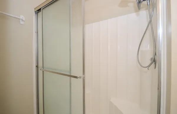 a close view of shower tap