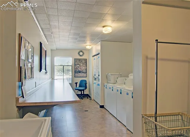 a very nice looking room with a large window