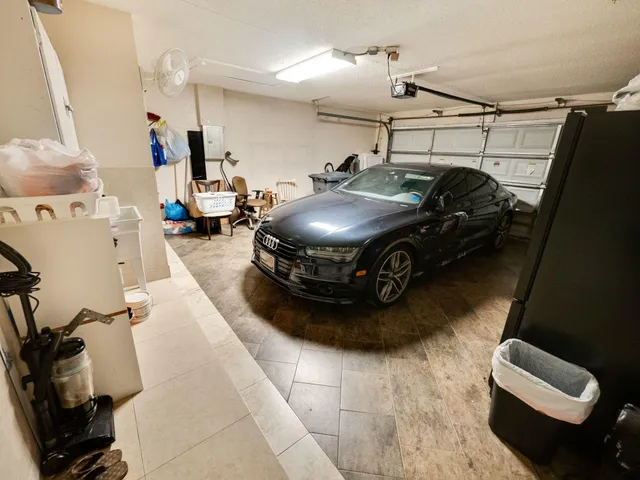 a car parked in garage
