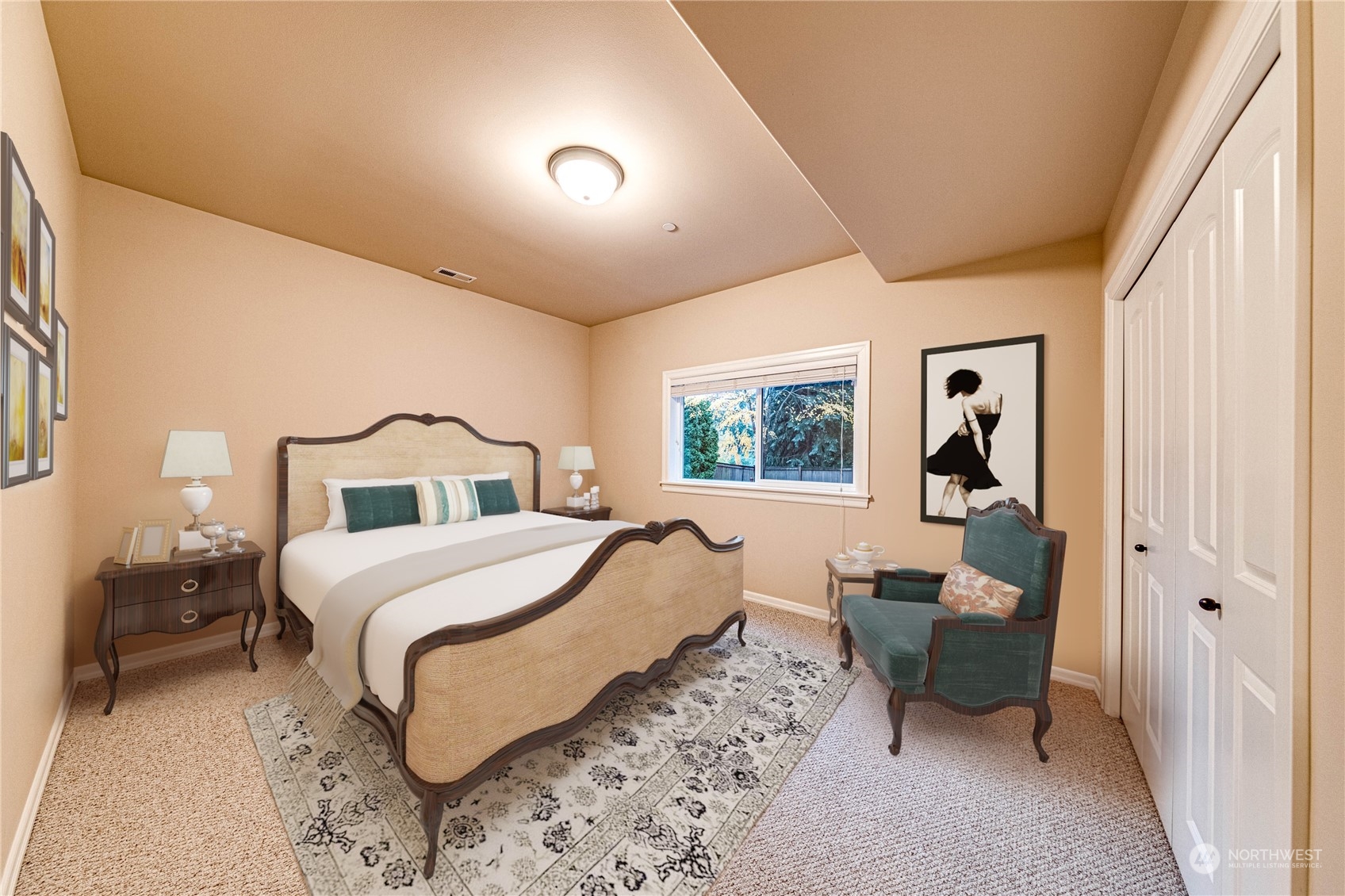 18928 108th Avenue Northeast Bothell, WA 98011 - Photo 31 of 39 a bedroom with a bed and a large window